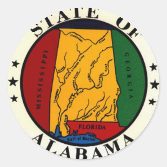 Adesivo Alabama State Seal Stickers (Frente)