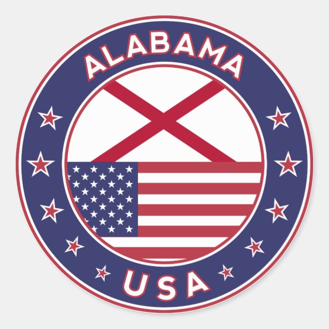 Adesivo Alabama, USA States, Alabama (Frente)