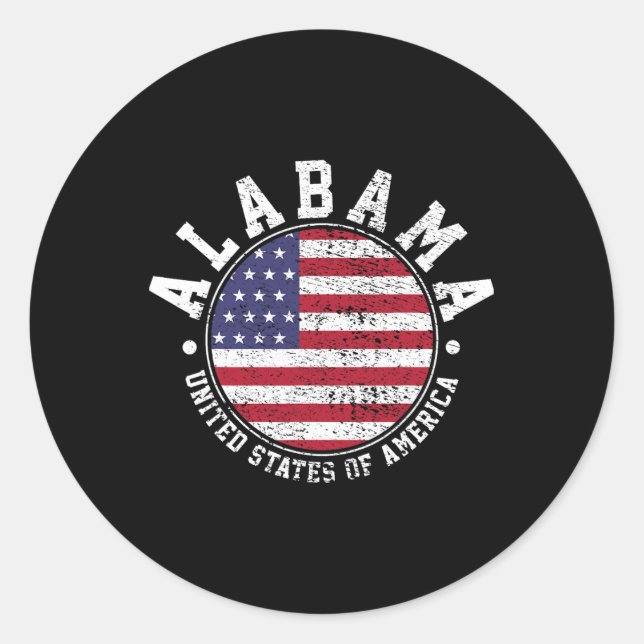 Adesivo Alabama Vintage (Frente)