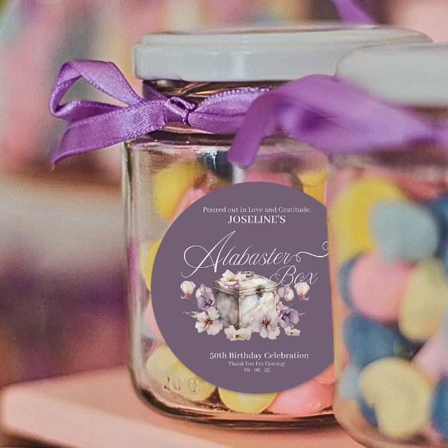 Adesivo Alabaster Box Purple Birthday (Criador carregado)