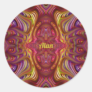 Adesivo ALAN ~ Design Fractal Multicolorido ~