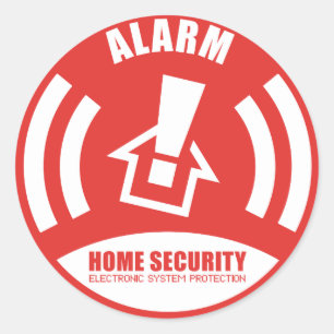 Adesivo Alarm sticker warning security home