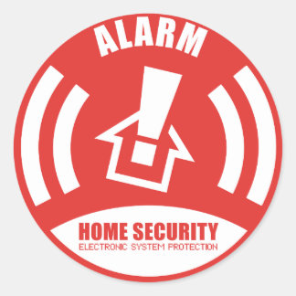Adesivo Alarm sticker warning security home