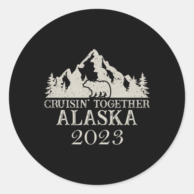 Adesivo Alaska Cruising Juntos 2023 Family Reunion Cruis (Frente)