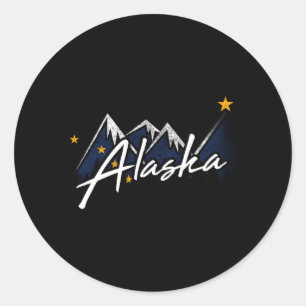 Adesivo Alaska Flag Mounates Estado em dificuldades