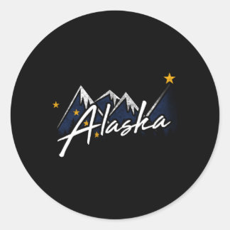 Adesivo Alaska Flag Mounates Estado em dificuldades