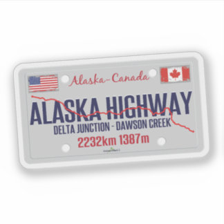 Adesivo Alaska Highway Canada - Alaska USA 01 Sticker