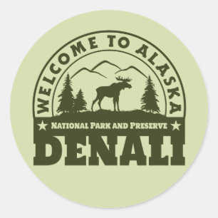 Adesivo Alaska. Parque nacional e conserva de Denali