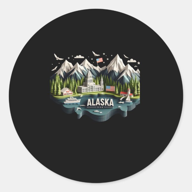 Adesivo Alaska State In Usa Sticker (Frente)