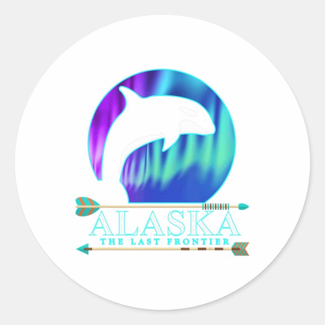 Adesivo Alaska State Pride Alaska Norte Lights Alaskan (Frente)
