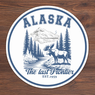 Adesivo Alaska Wilderness Moose Art