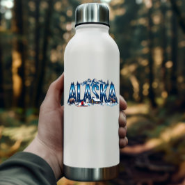 Adesivo Alaska Wilderness Sticker | Winter Cabin Landscape