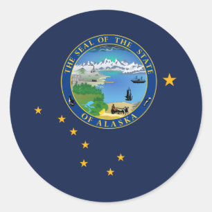 Adesivo Alaskan Flag & Seal, Flag do Alasca