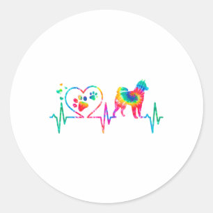 Adesivo Alaskan Klee Kai Mãe Pai Pulsação Tie Dog Gif