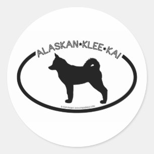 Adesivo Alaskan Klee Kai Silhouette Black Sticker
