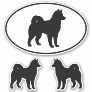 Adesivo Alaskan Malamute Dog Silhouette Vinyl Slot Set