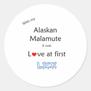 Adesivo Alaskan Malamute Lick Design