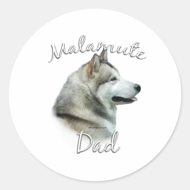 Adesivo Alaskan Malamute Pai 2 (Frente)