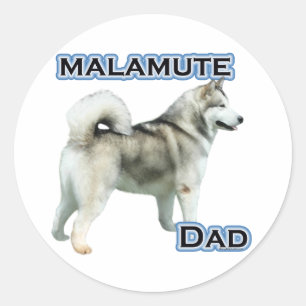 Adesivo Alaskan Malamute Pai 4 - Sticker