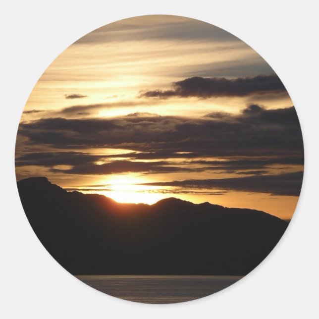 Adesivo Alaskan Sunset III Linda Fotografia do Alasca (Frente)