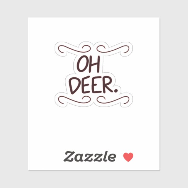 Adesivo Alastor Oh Deer Creative Art Design  (Folha)