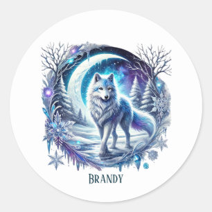Adesivo Alavancos de lobo-bonito personalizáveis