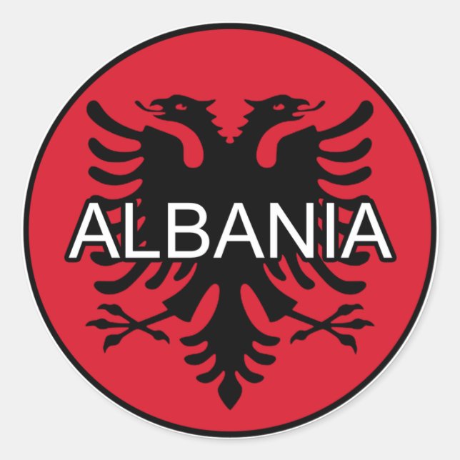 Adesivo Albânia Euro Sticker (Frente)