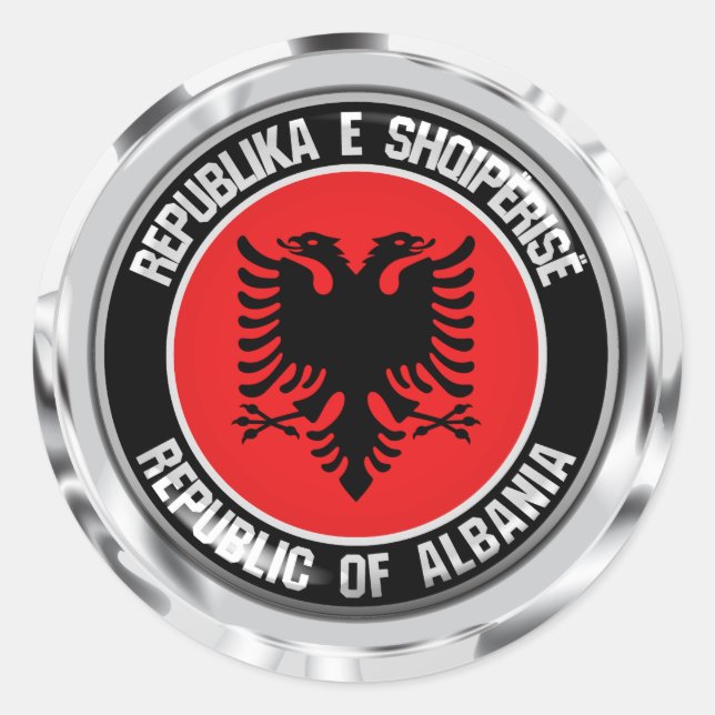 Adesivo Albânia Round Emblem (Frente)