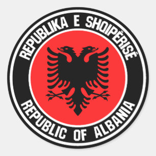 Adesivo Albânia Round Emblem