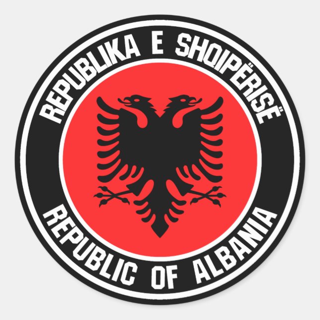 Adesivo Albânia Round Emblem (Frente)