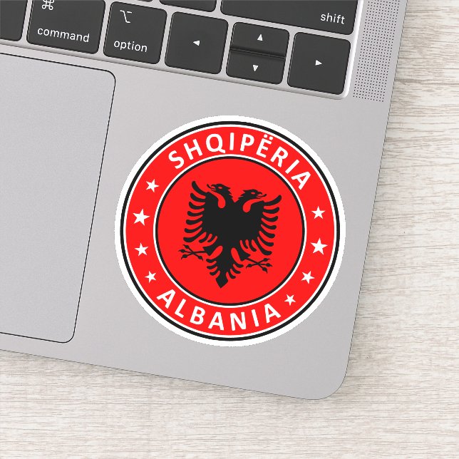 Adesivo Albânia, Shqiperia (Detalhe)