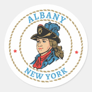 Adesivo Albany New York Colonial