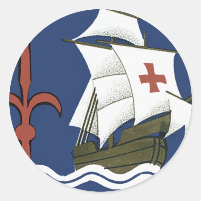 Adesivo Albergo Columbia Genoa ~ Trieste (Frente)