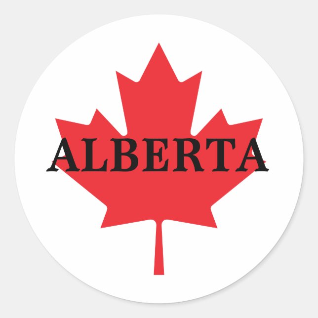 Adesivo Alberta com Folha de Maple (Frente)