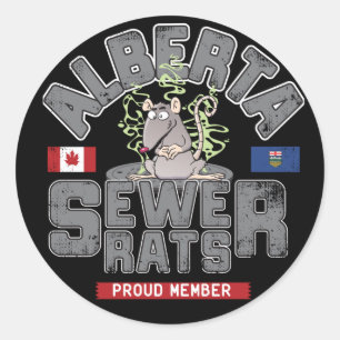 Adesivo Alberta Sewer Rats Round Sticker