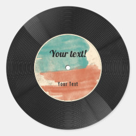 Adesivo Álbum de Música Retro Vinyl Record