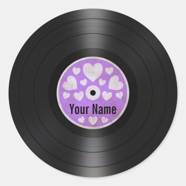 Adesivo Álbum de Registro de Vinilo Personalizado por Cora (Frente)