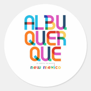 Adesivo Albuquerque Novo México Meio século, Arte Pop,