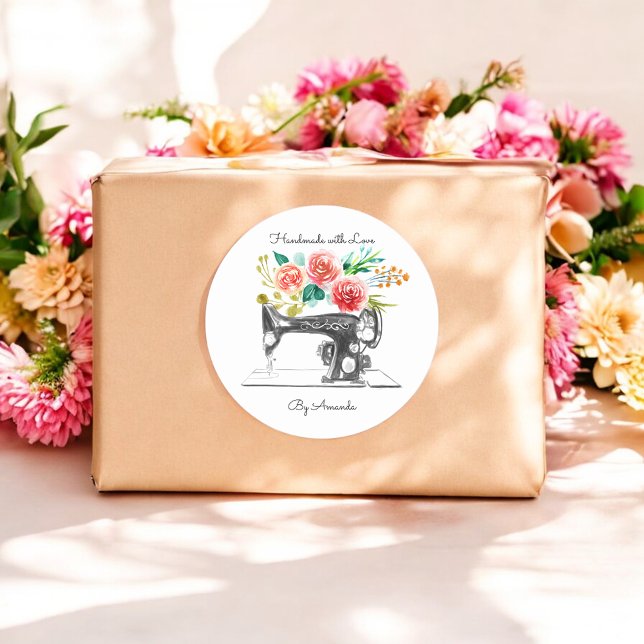 Adesivo Alcance Branco Da Máquina De Costura Preta (Criador carregado)