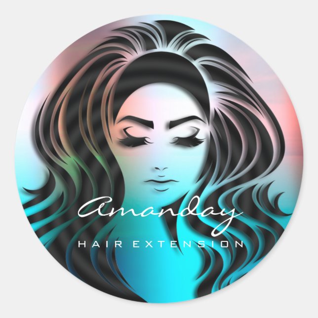 Adesivo Alças do cabelo Estrelo de Extensão Maquiagem Ombr (Frente)