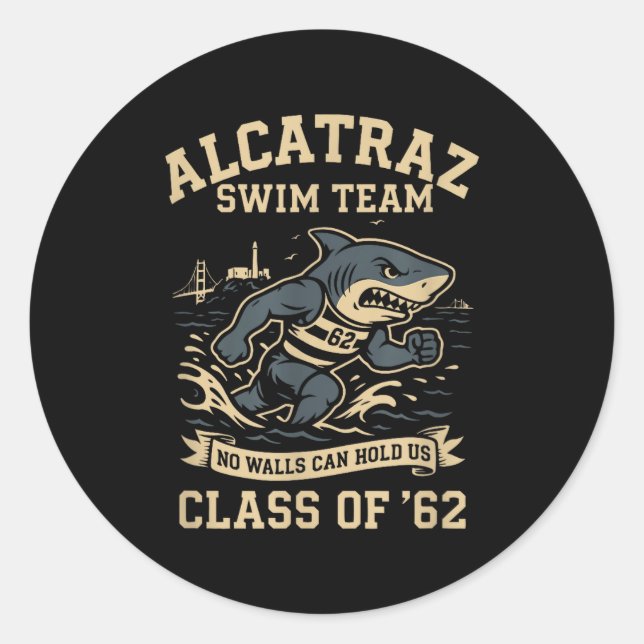Adesivo Alcatraz Penitentiary Swim Team  (Frente)