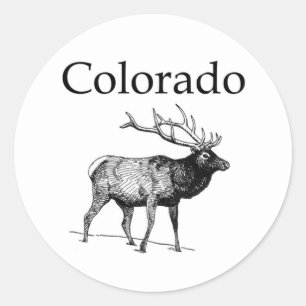 Adesivo Alces de Colorado (linha arte)