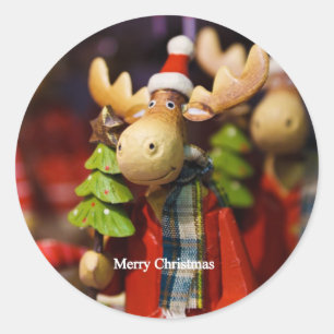 Adesivo Alces de Papai Noel do Feliz Natal