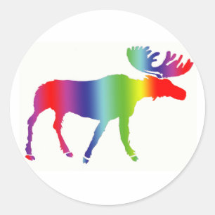 Adesivo Alces do arco-íris