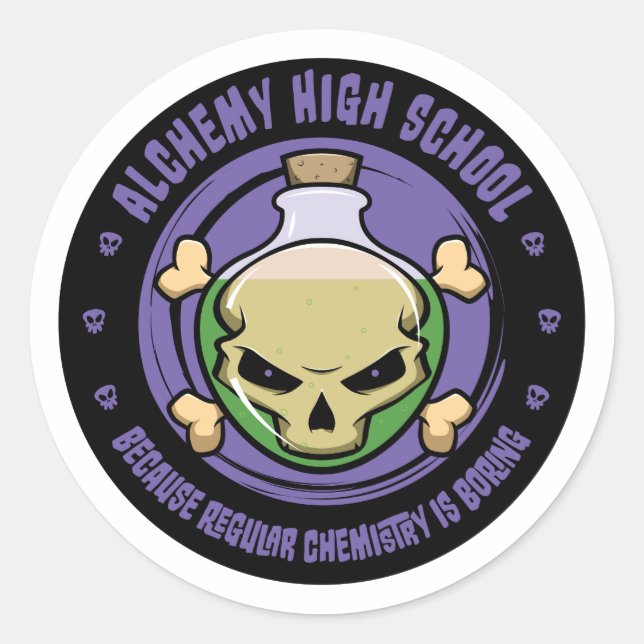 Adesivo Alchemy Segundo grau Funny Chemistry Sticker (Frente)