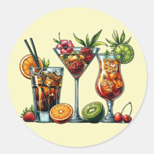 Adesivo Álcoois alcoólatras Bebidas ilustrações de cores