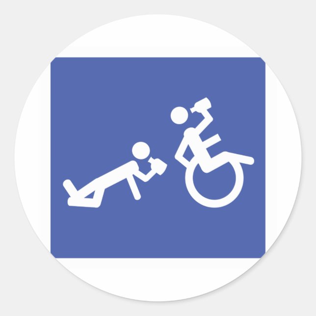Adesivo alcoólatra para cadeiras de rodas (Frente)