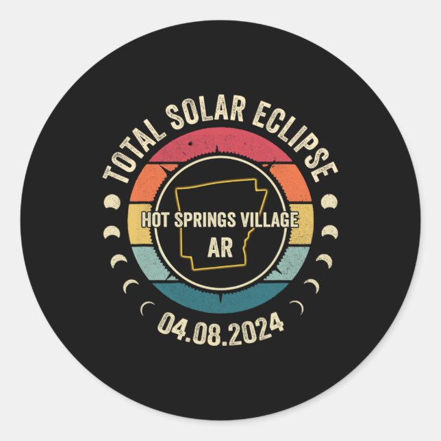 Adesivo Aldeia de primaveras Total Eclipse Solar 2024 de a (Frente)