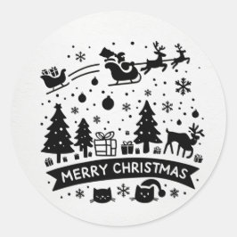 Adesivo alegre cliente de natal