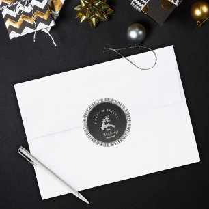 Adesivo Alegre e Brilhante Xadrez Preto e Branco Natal Per